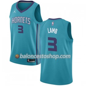 Camiseta Hombre NBA Charlotte Hornets Jeremy Lamb 3 Nike 2017-18 Teal Swingman